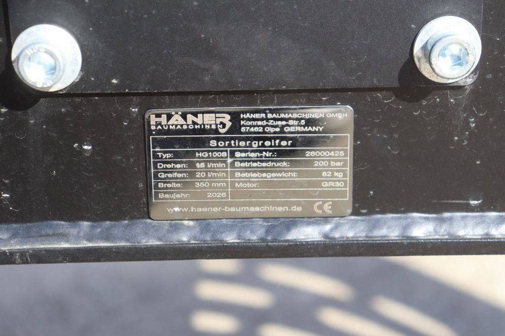 Häner HG100S CW05 2026 Sorting Grab New