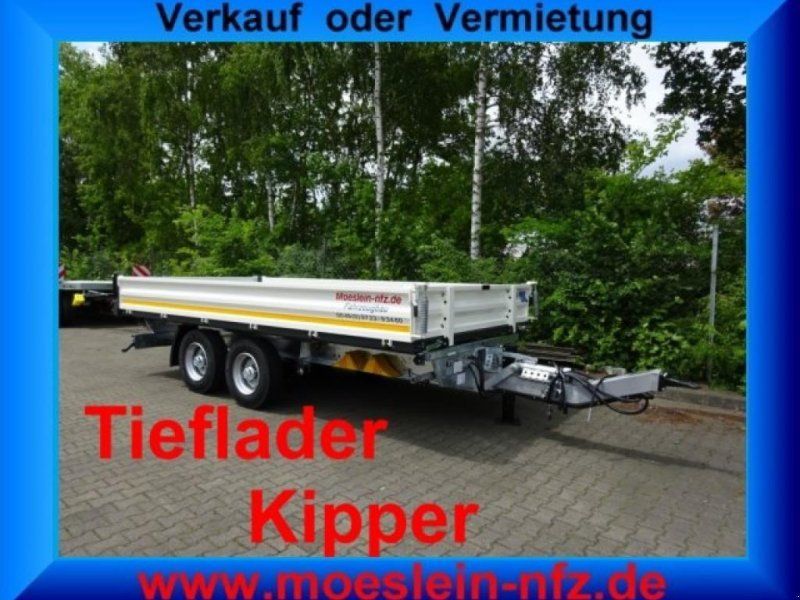 Möslein TTD 13 Weiß 13 t Tandem 3- Seitenkipper Tieflader