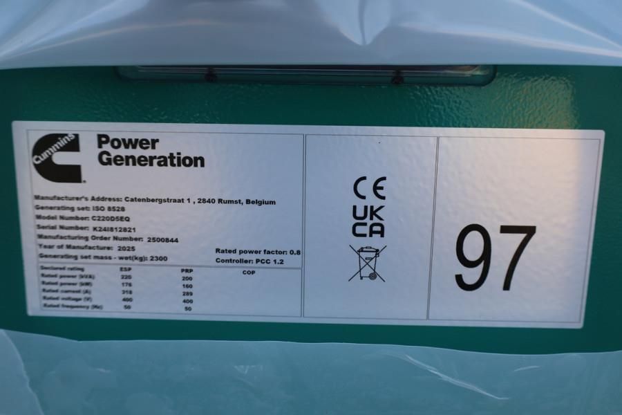 Cummins C220D5EQS UNUSED, Declaration of Conformity, Diese