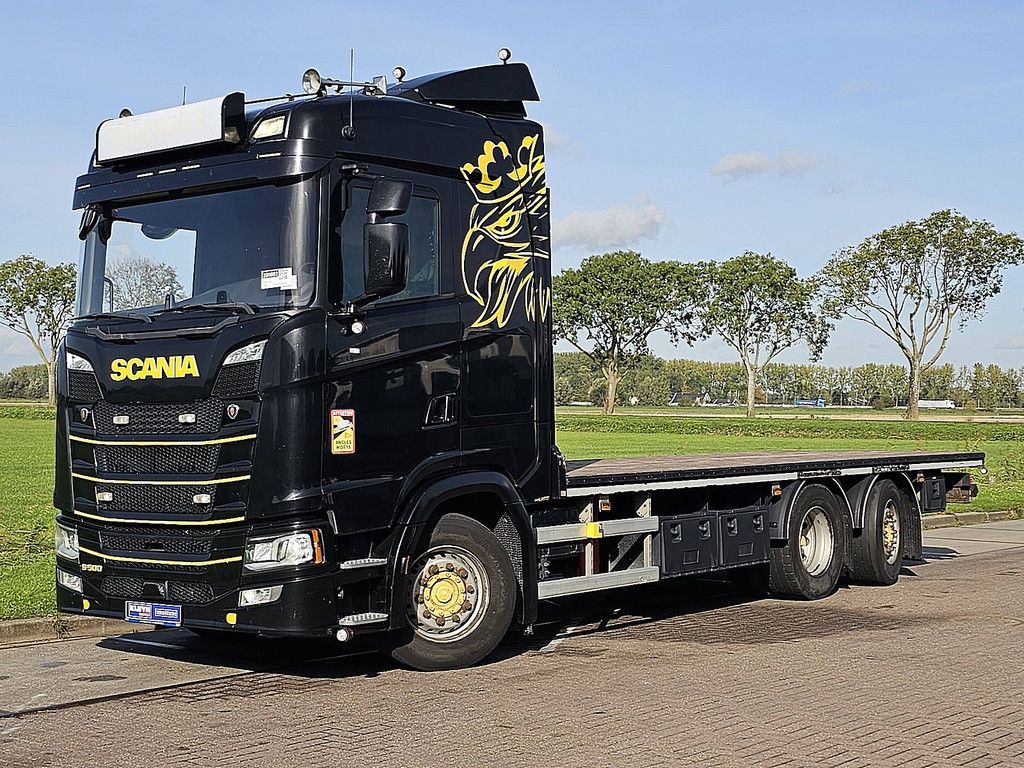 SCANIA S500 6x2*4 Platform Retarder Leather-Seats Plateau Pritsche!