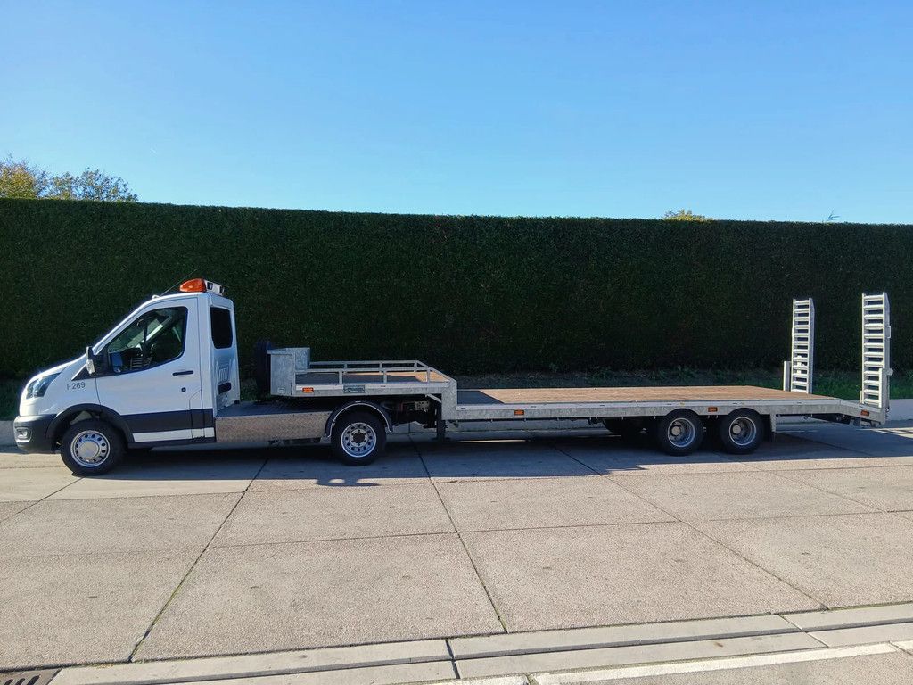 Ford Transit + semi-dieplader oplegger 6,0 m.