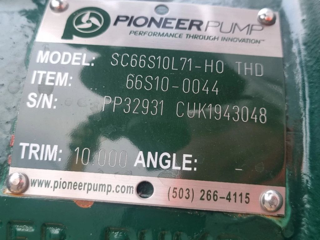 Pioneer Pump SC66S10L71-HO THD
