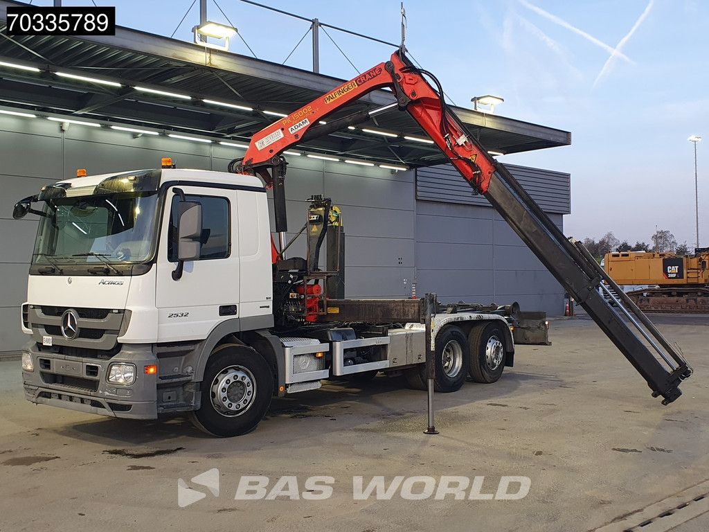 Mercedes Actros Actros 2532 6X2 Palfinger PK 15002 Crane kran + containersystem Lift+steering axle Euro 5