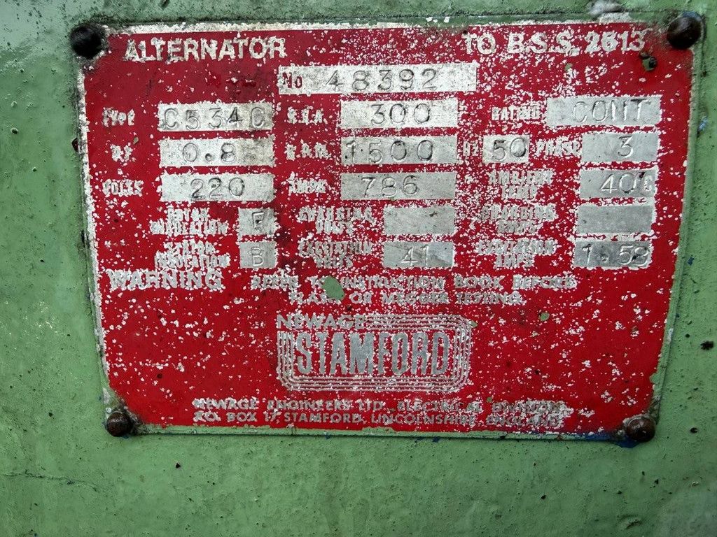 Generator Stamford C534C Diesel 300kVA