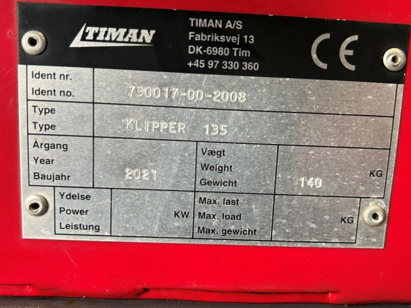 Timan Klipper 135 rotor klipper 135cm