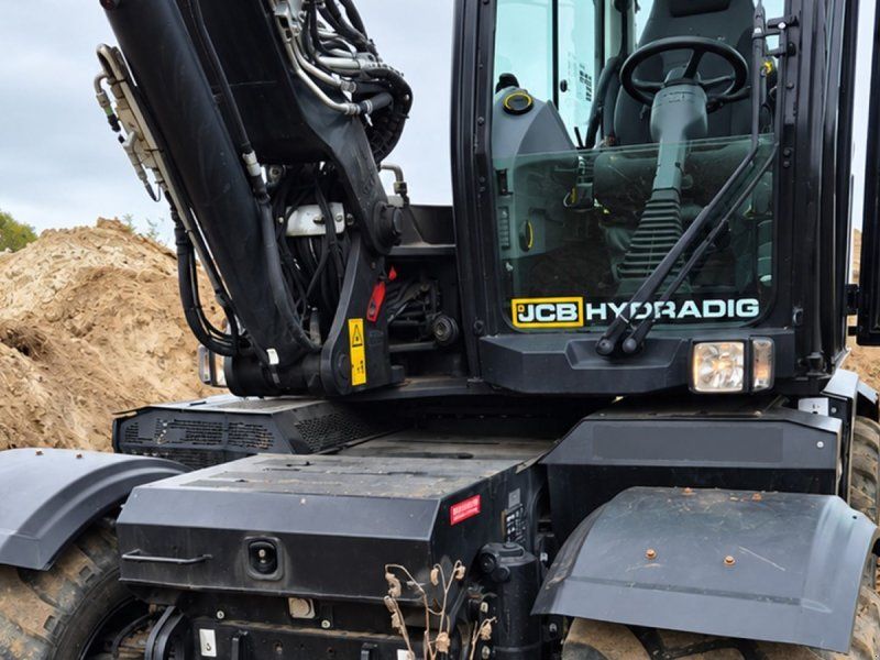 JCB Hydradig 110W Engcon Rotortilt Centralsmøring Auktion & Salg