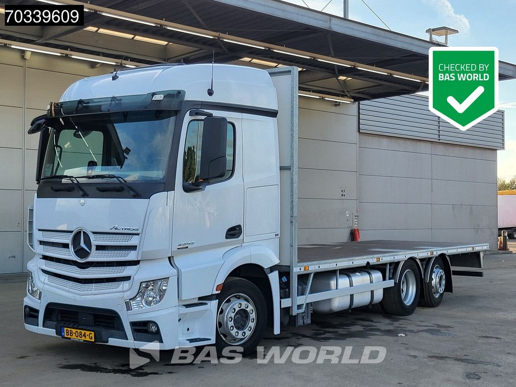 Mercedes Actros Actros 2543 6X2 NL-Truck APK 753cm open platform steering Axle Automatic Retarder Euro 6