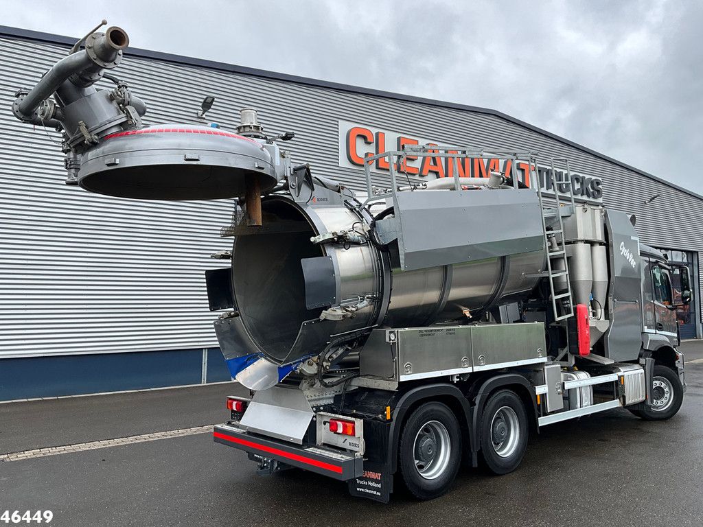 Mercedes-Benz Arocs 2643 6x4 Koks Cyclovac Vacuum Droge stoffen RVS opbouw Just 21.576 km!