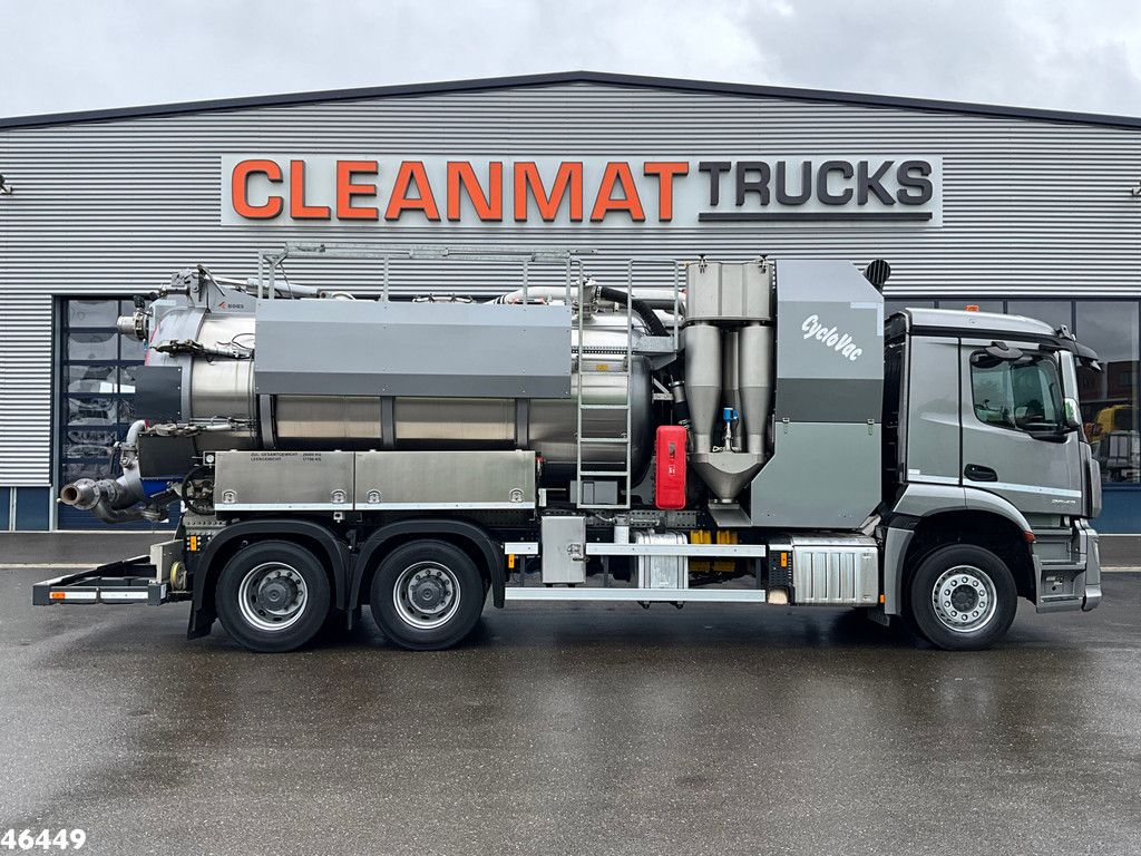 Mercedes-Benz Arocs 2643 6x4 Koks Cyclovac Vacuum Droge stoffen RVS opbouw Just 21.576 km!