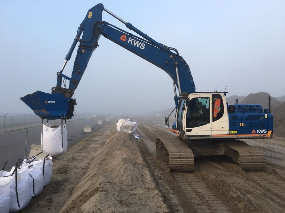 Bigbag vuller bottom opening container