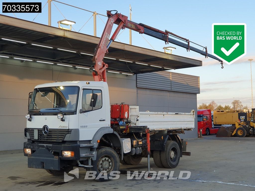 Mercedes Atego 1823 4X4 Ferrari 710 A4 Crane Kran 4x4 Full Steel Manual gearbox Euro 3