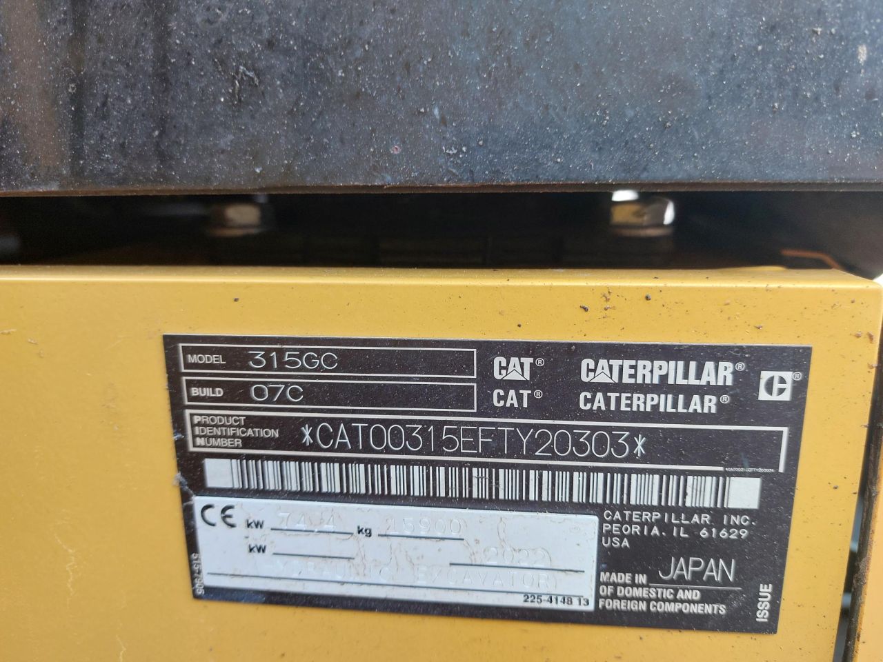 Caterpillar 315 Next Gen