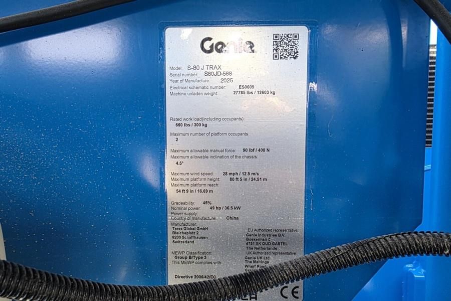 Genie S-80J Trax Valid inspection, Diesel, 4x4 Drive, 26
