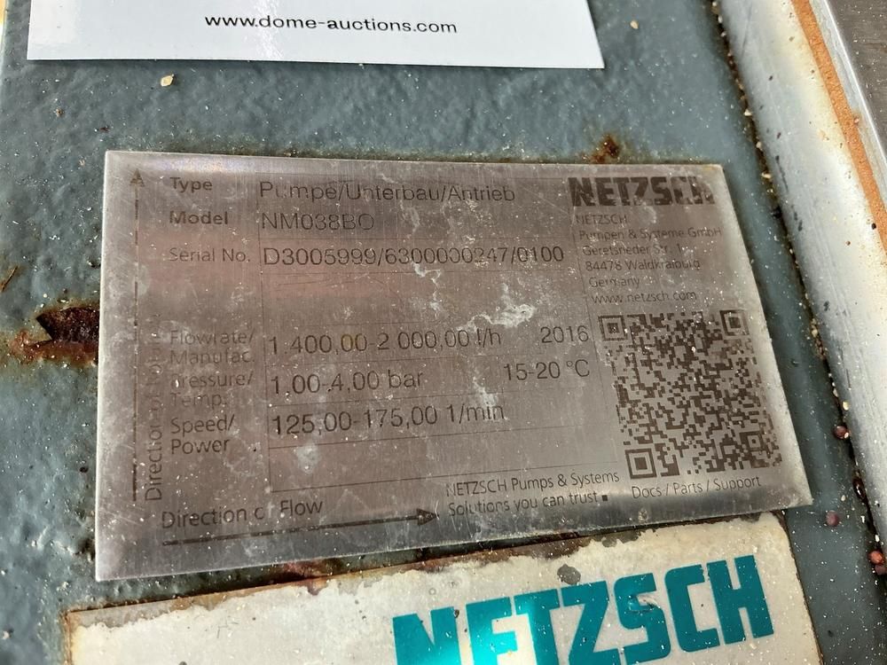 2016 Netzsch NM038BO Progressive cavity pump