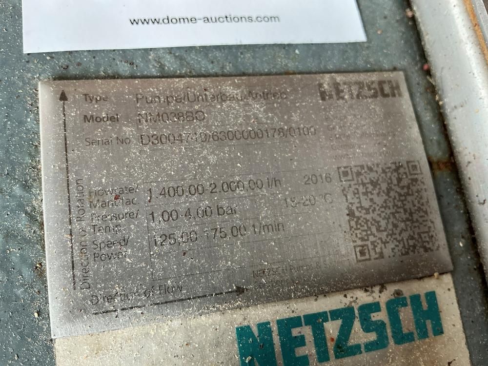 2016 Netzsch NM038BO Progressive cavity pump