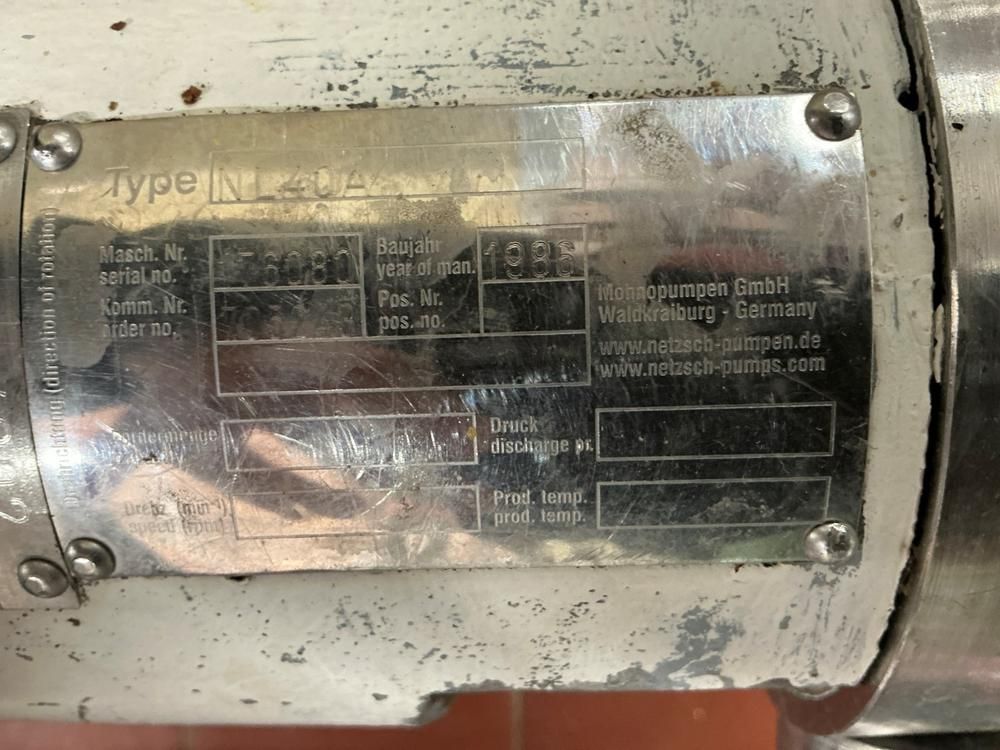 Netzsch NL40A Progressive cavity pump