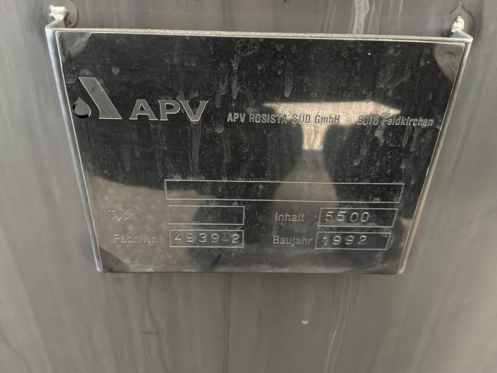 APV S/S storage tank 5.500L
