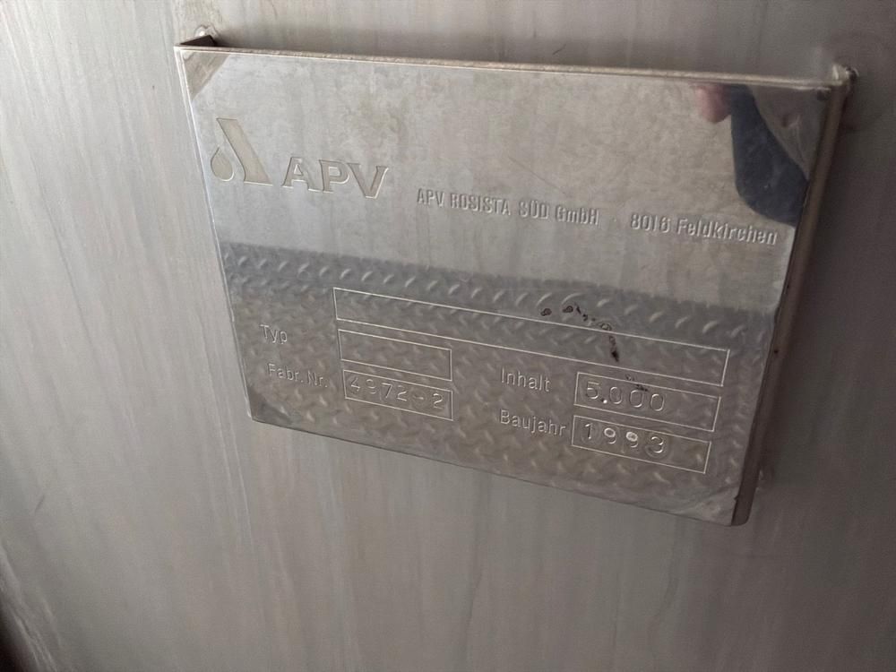 APV S/S storage tank 5.000L