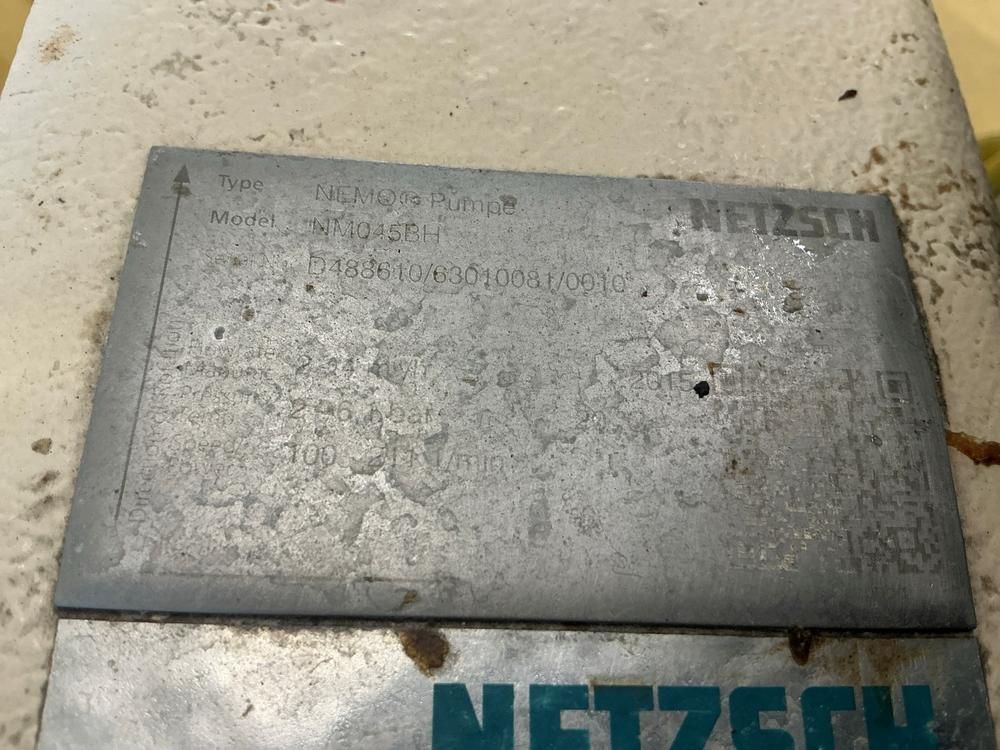 2015 Netzsch NM045BH Progressive cavity pump