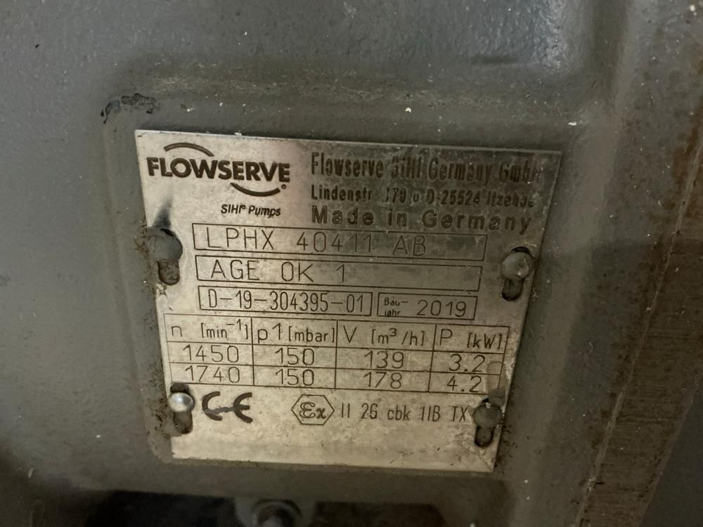 2019 Flowserve LPHX 40411 AB Pump