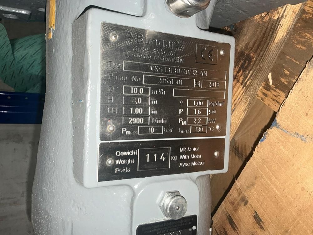 2018 B.Bungartz VKS 1313D/40/3 Pump