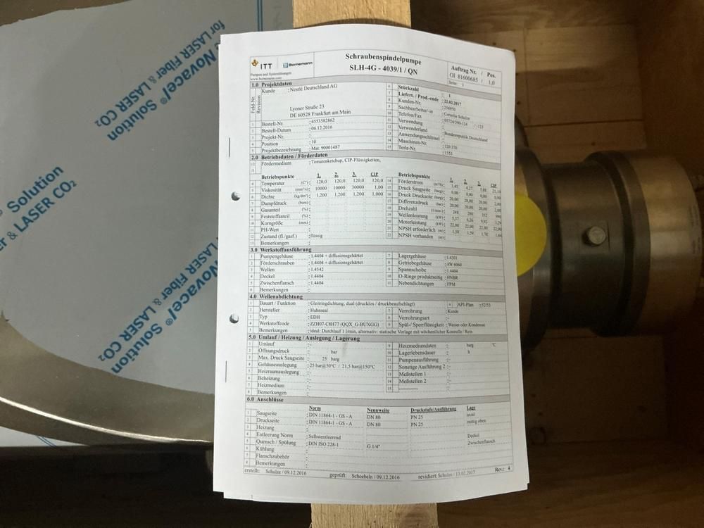 Bornemann SLH-4G-4039/1/QN Twin-screw positive displacement pump