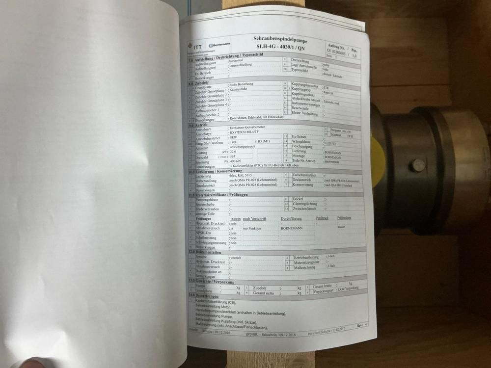 Bornemann SLH-4G-4039/1/QN Twin-screw positive displacement pump