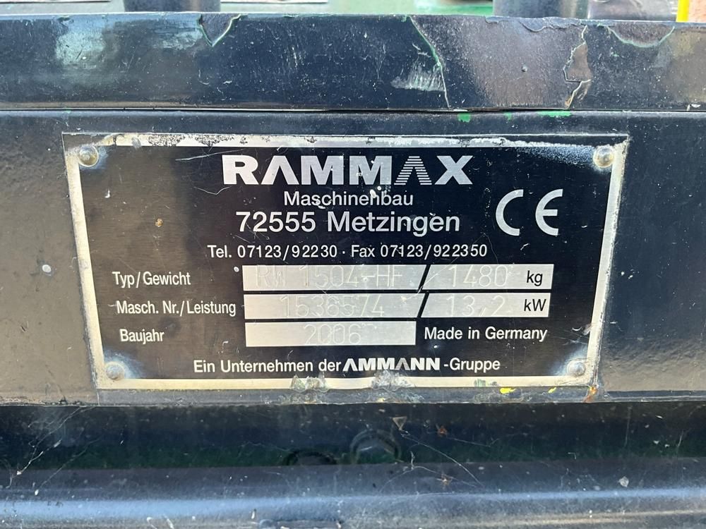 2006 RAMMAX RW 1504 HF trench roller