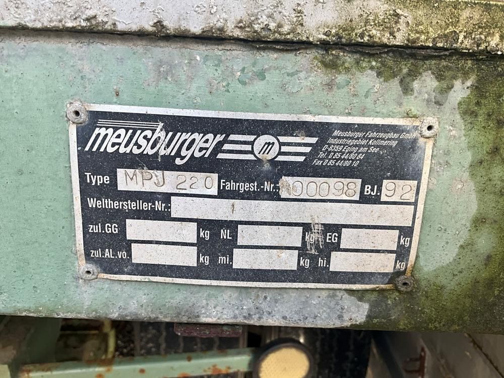 Meusburger MPJ 220 flatbed trailer