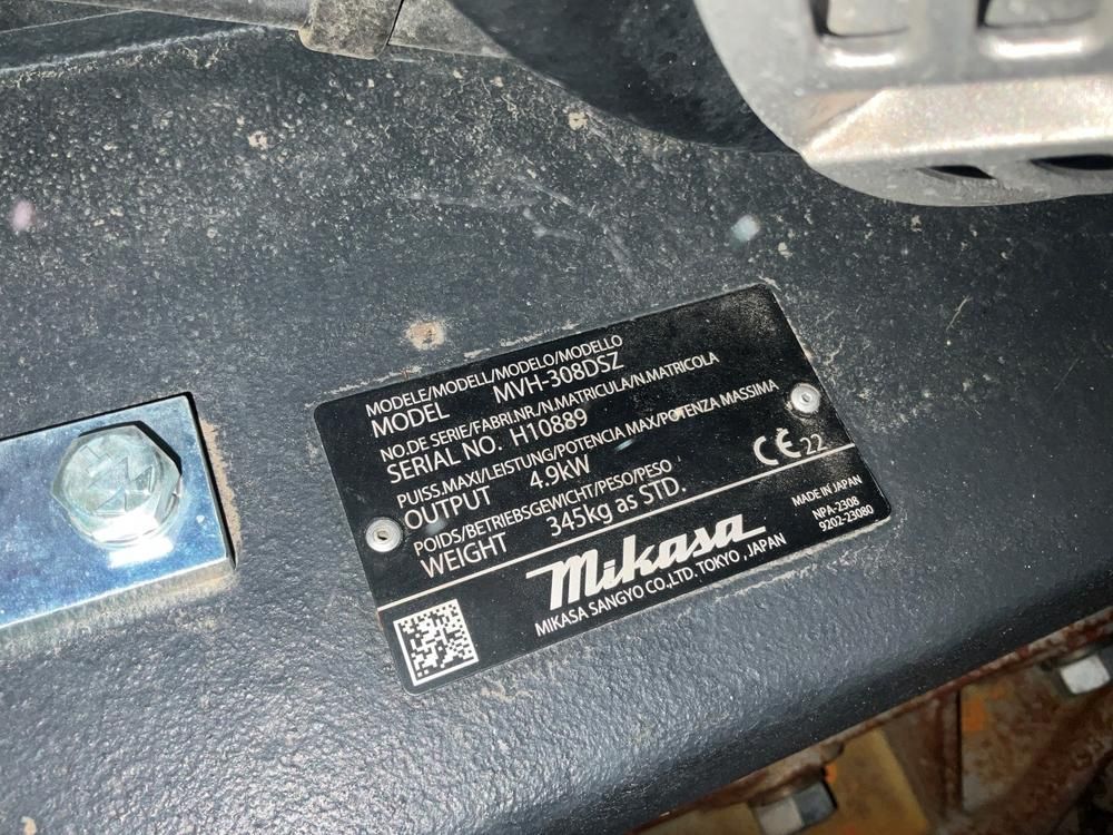 2022 Mikasa MVH-308DSZ Plate compactor