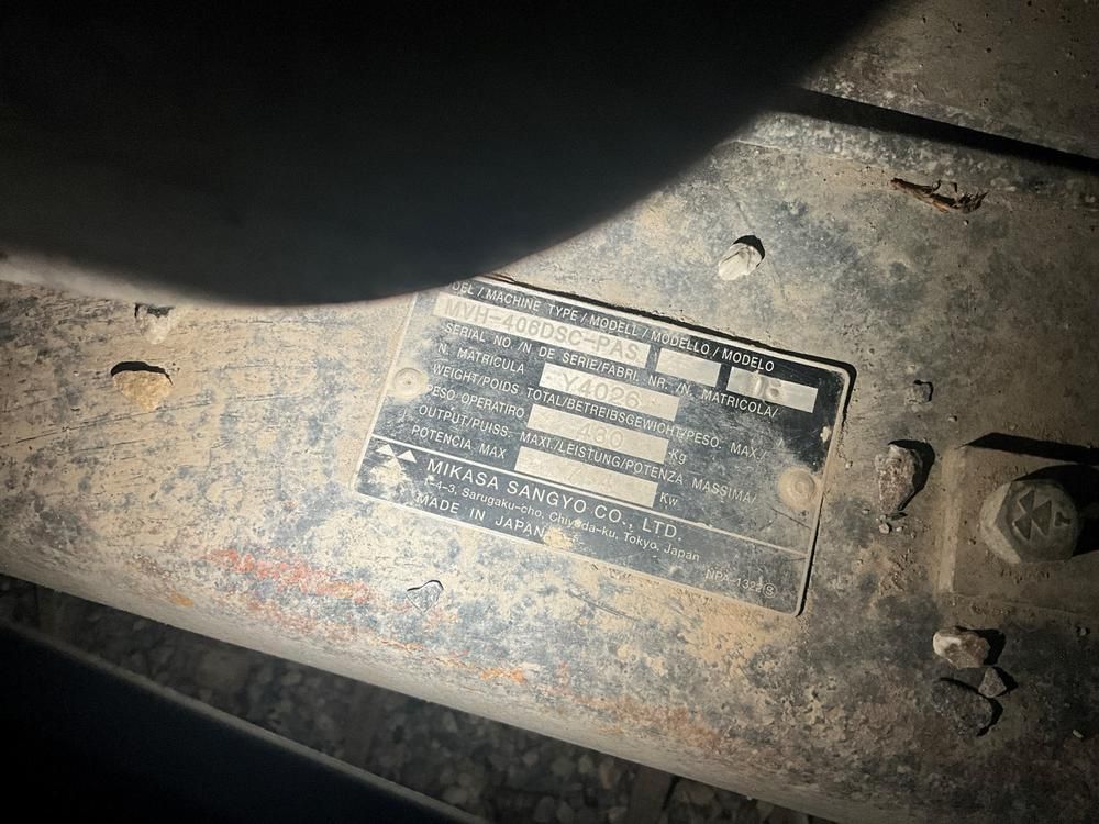 2018 Mikasa MVH-406DSE-PAS Plate compactor