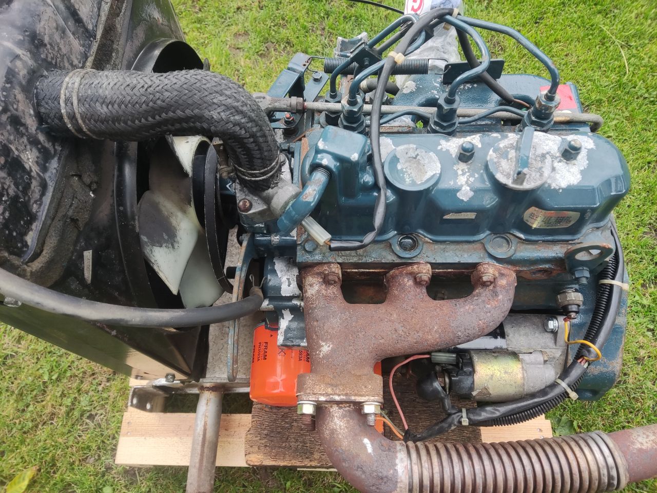 KUBOTA motor (type D850, 20 pk, 3 cilinder diesel, i.z.g.s.)
