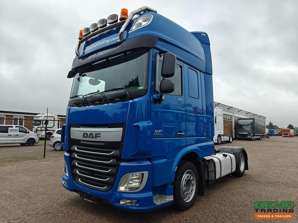 DAF XF 510 FT 4x2 SuperSpaceCab Euro6C – Retarder – Pneumatische Hubplatte – Stationäre Klimaanlage – SmartTachoV2 – GermanTruck