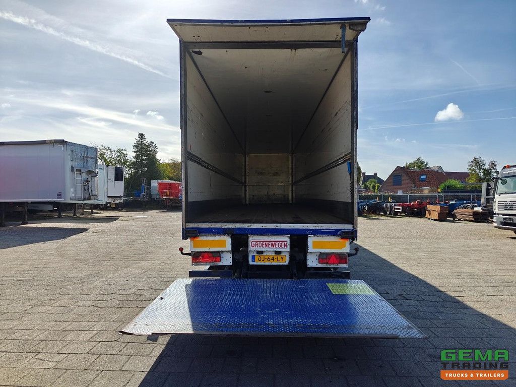 Groenewegen DR0-14-18B Geschlossener Kastenaufbau 13,6 m + Heckklappe 2000 kg – Lift-/Lenkachse – BPW-Scheibenbremsen – TÜV bis 01/2027