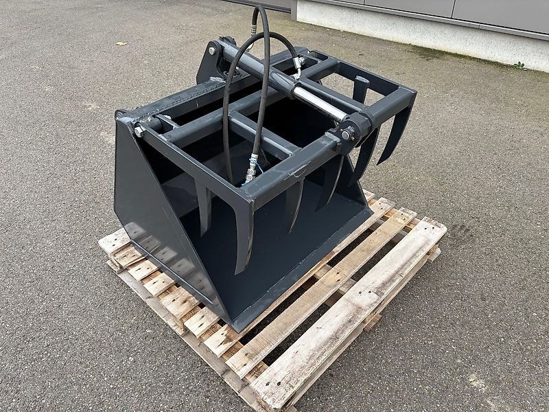 Greifschaufel mit hydraulischer Zange, 0,90m, Schäffer-Aufnahme