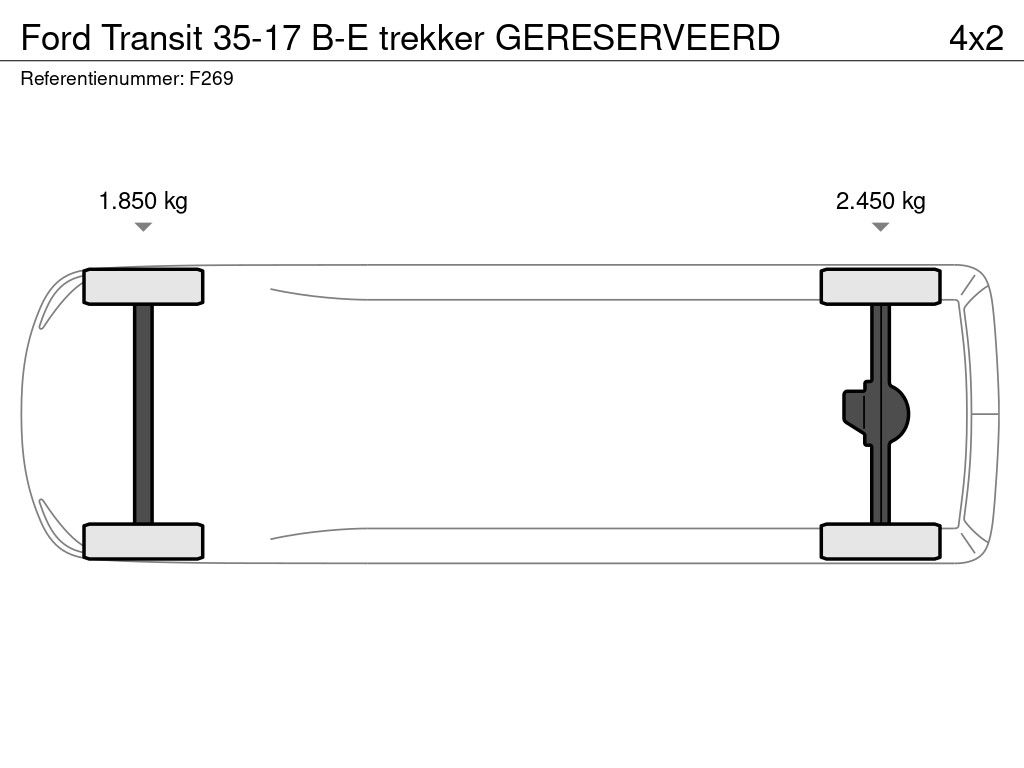 Ford Transit 35-17 B-E trekker GERESERVEERD
