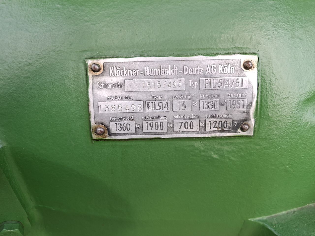 Deutz F1L514 met zeldzame ploeg | Fabriekstaat | NL Kenteken