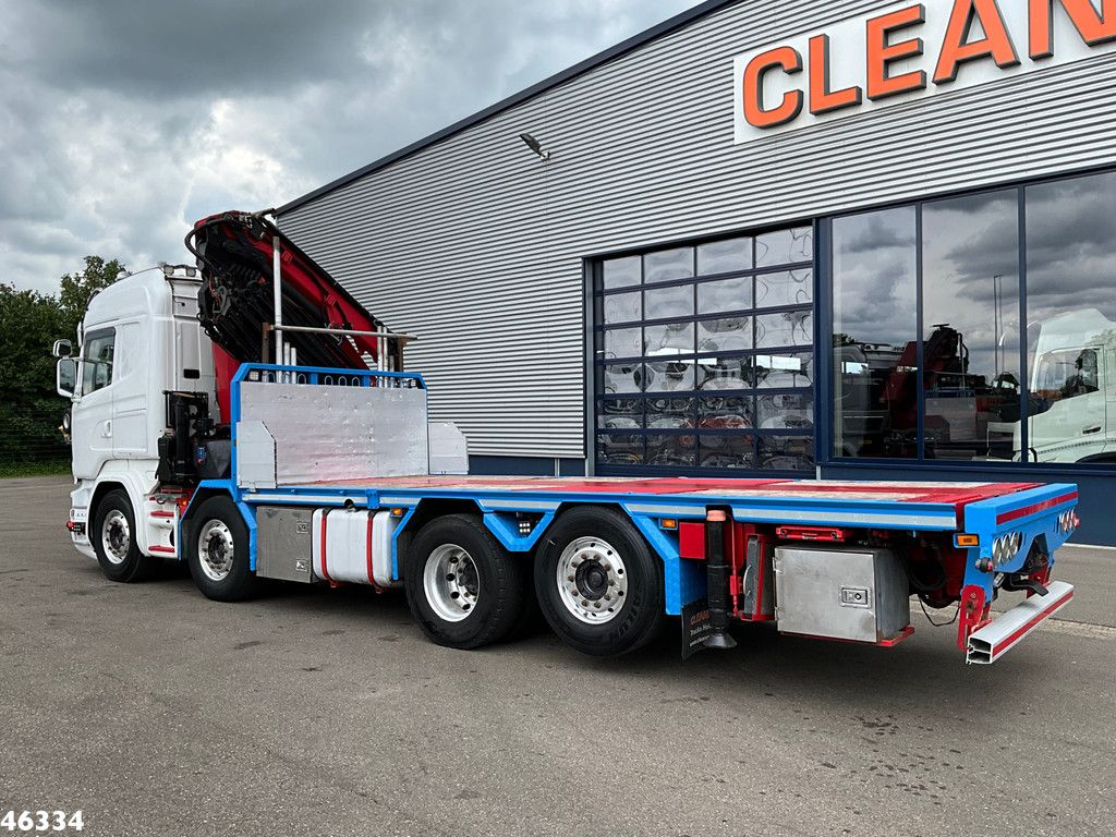 Scania R 580 8x2 V8 Retarder Euro 6 HMF 50 Tonmeter laadkraan + Fly-Jib