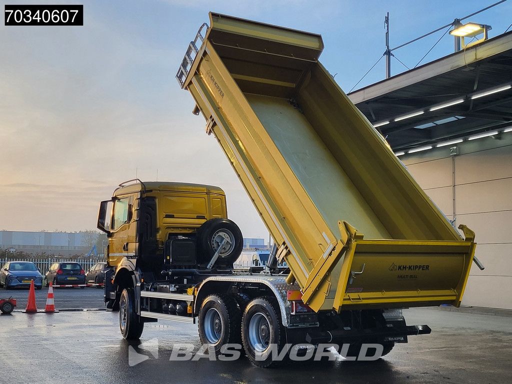 MAN TGS 33.480 6X6 6x6 12m3 KH-Kipper 3-way tipper Steelsuspension Big-Axle Euro 6
