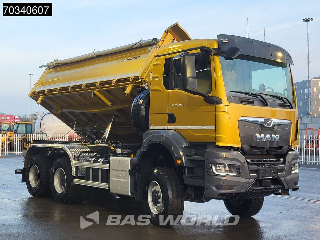 MAN TGS 33.480 6X6 6x6 12m3 KH-Kipper 3-way tipper Steelsuspension Big-Axle Euro 6