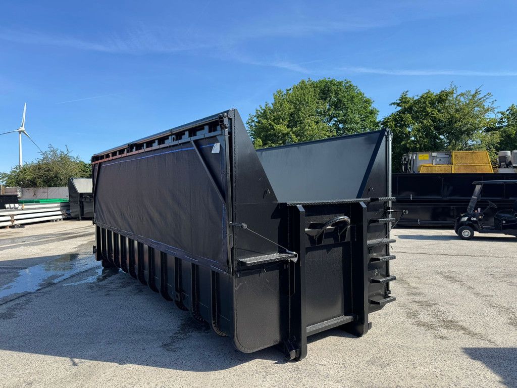 Sidalco kraancontainer 33m3 met klapnetten 600x230x240cm
