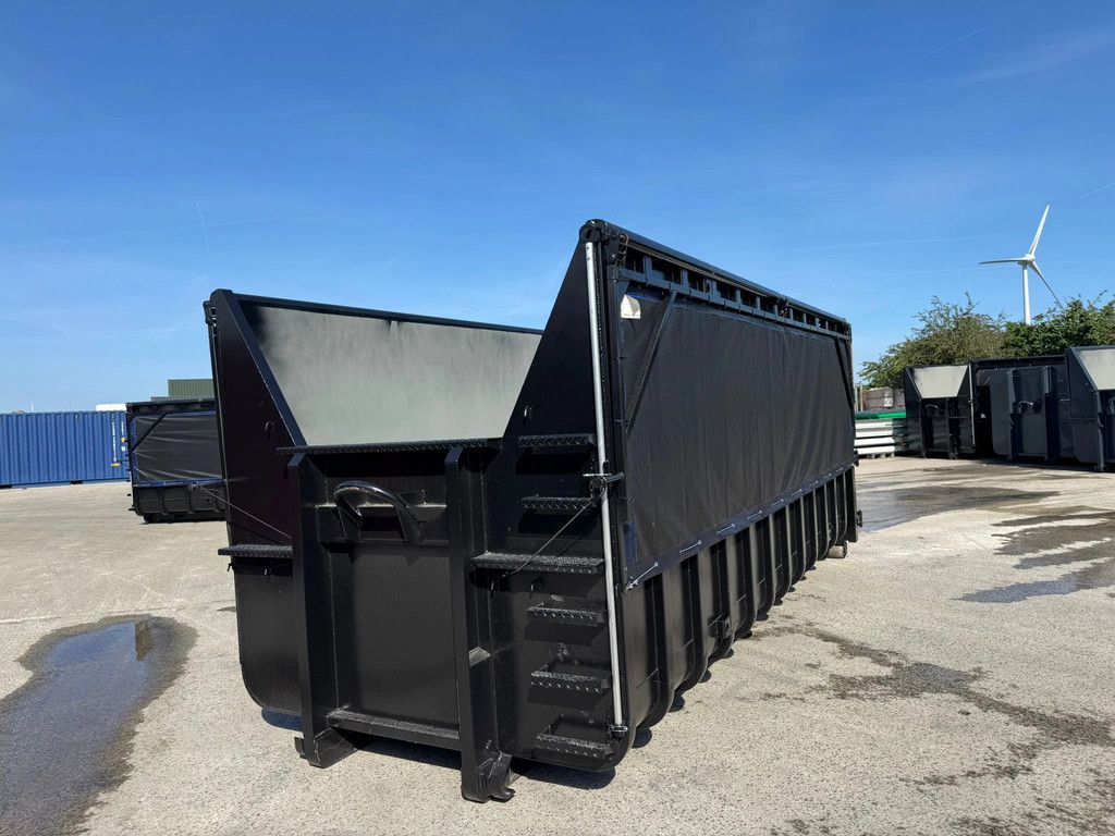 Sidalco kraancontainer 33m3 met klapnetten 600x230x240cm