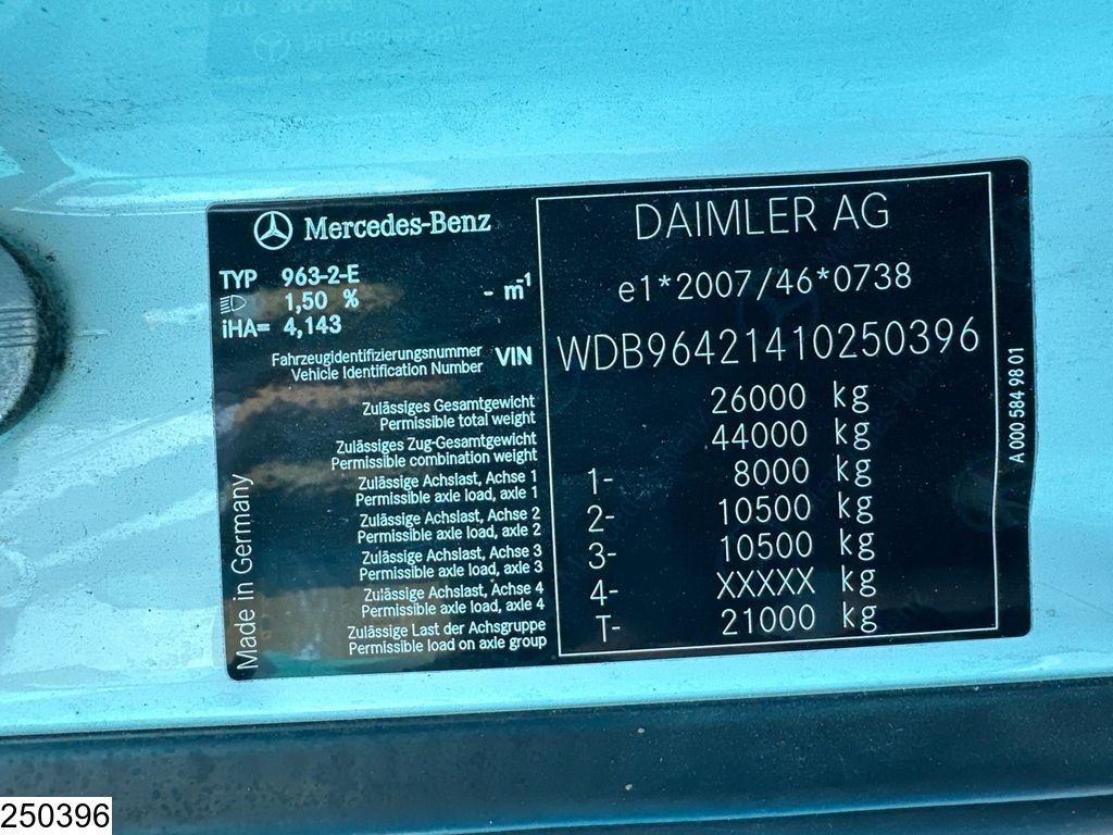 Mercedes Arocs 2636 EURO 6, 6x4, PTO, Steel suspension