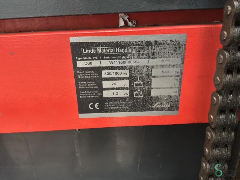 Stapler Elektrisch Linde D08 2015