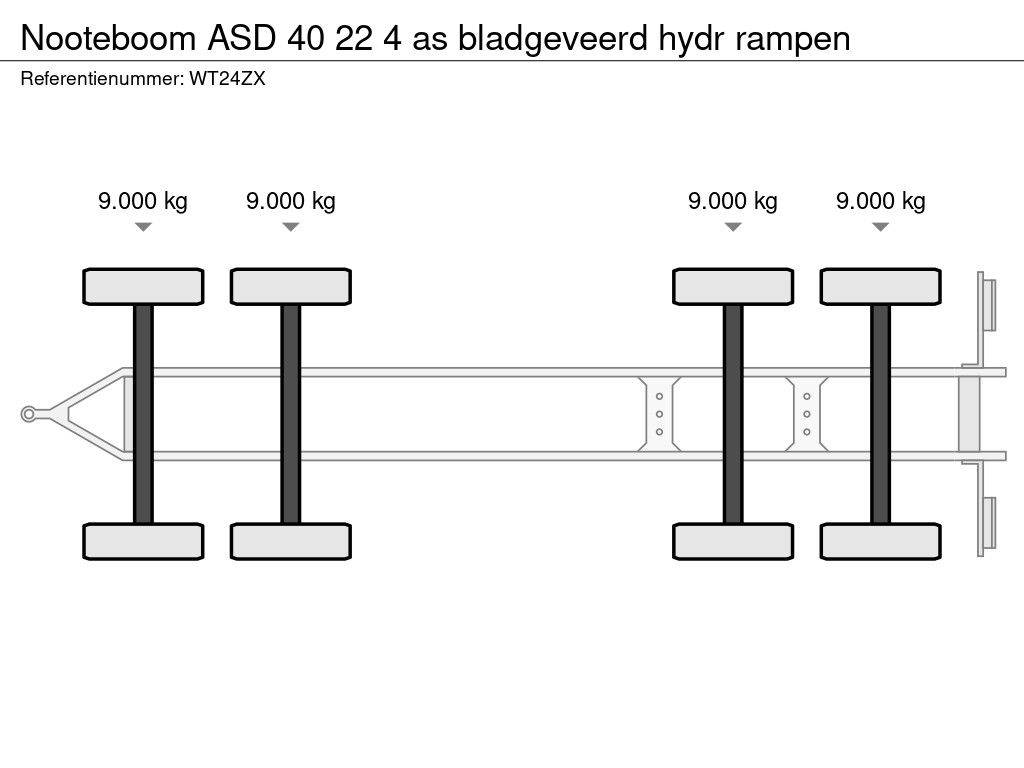 Nooteboom ASD 40 22 4 as bladgeveerd hydr rampen