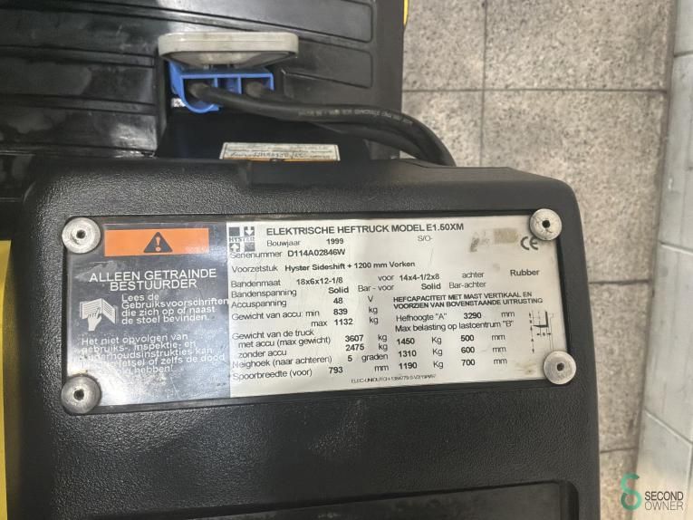Forklifts Electric Hyster E 1.50 XM 1999 Batt. > 80% %