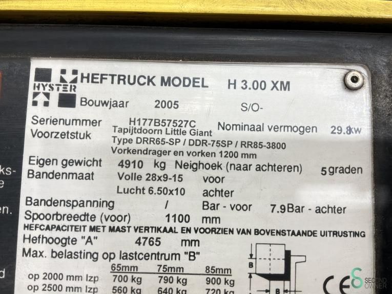 Gabelstapler LPG Hyster H 3.00 XM (T) 2005 Gabelspreizer