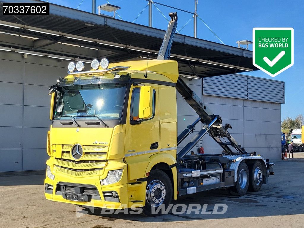 Mercedes Actros 2543 6X2 Meiller RA 21 67 containersystem Full Air suspension Lift+steering axle Euro 6
