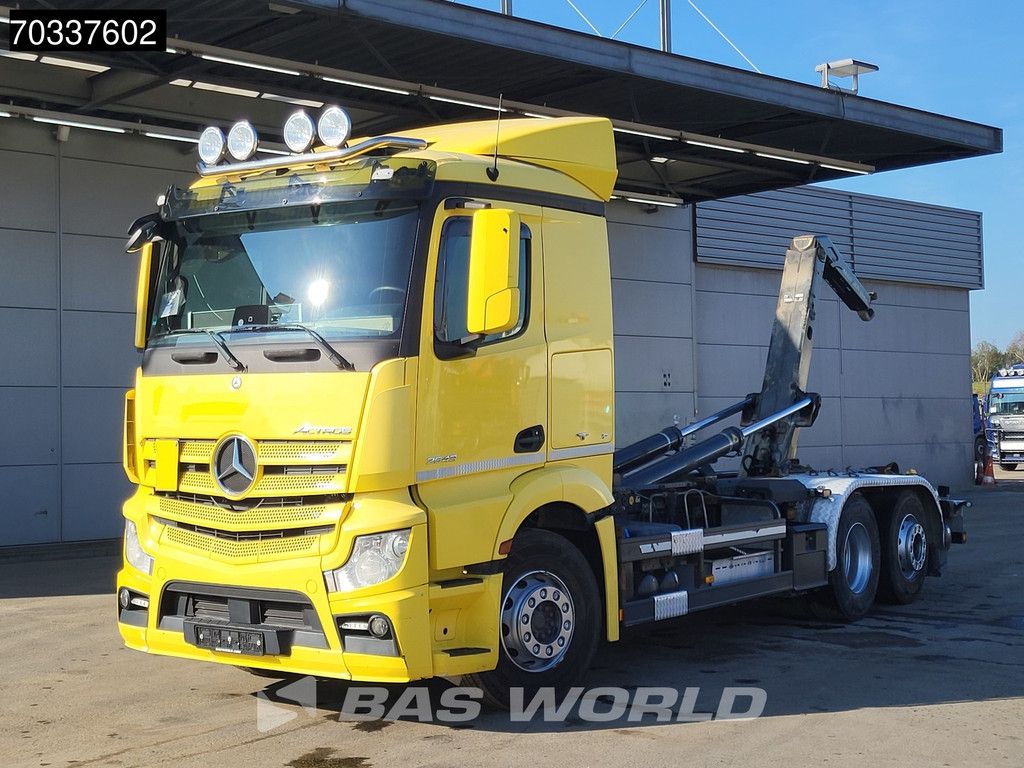 Mercedes Actros 2543 6X2 Meiller RA 21 67 containersystem Full Air suspension Lift+steering axle Euro 6