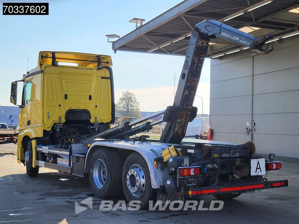 Mercedes Actros 2543 6X2 Meiller RA 21 67 containersystem Full Air suspension Lift+steering axle Euro 6